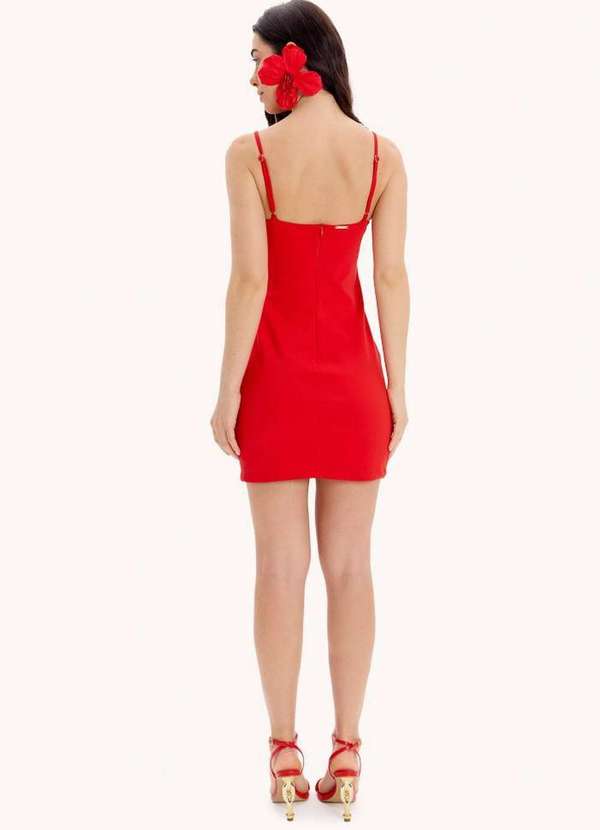 Lança Perfume - Vestido Curto de Alças com Aplique Coração A2086 4