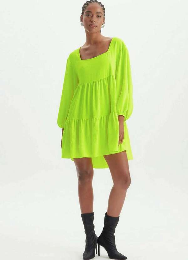 Lança Perfume - Vestido Curto Decote Quadrado 00644