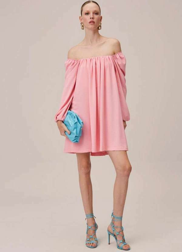 Lança Perfume - Vestido Curto Decote Quadrado 09592