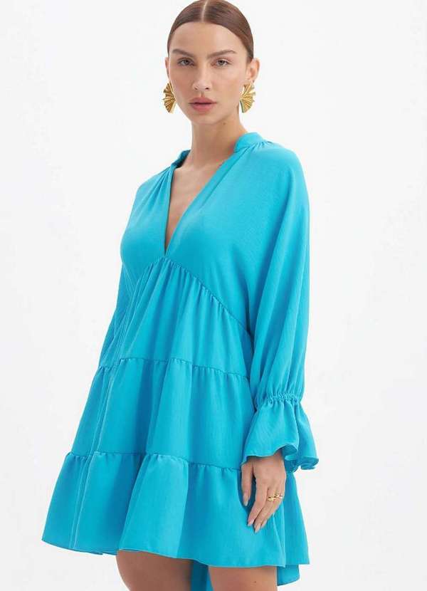 Lança Perfume - Vestido Curto Decote V A0039