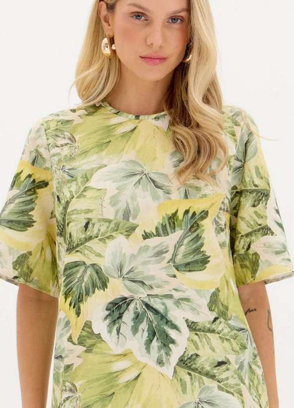 Lança Perfume - Vestido Curto Estampado Manga Curta A2103 2