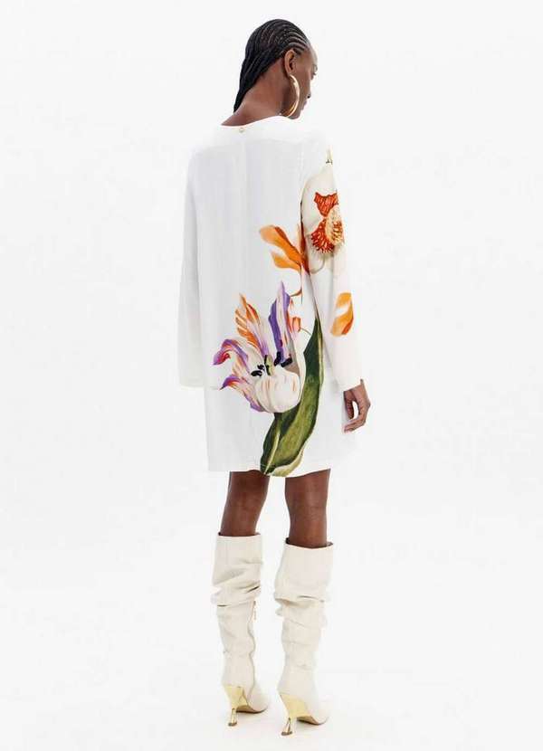 Lança Perfume - Vestido Curto Evasê Estampado com Amarração A2492 3