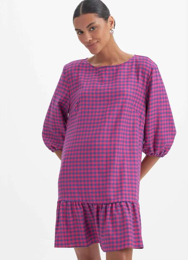 Lança Perfume - Vestido Curto Manga 3/4 A0166