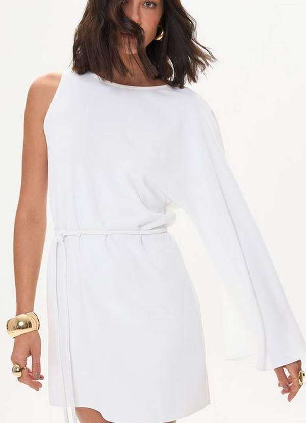 Lança Perfume - Vestido Curto Manga Morcego com Cinto A0001 3