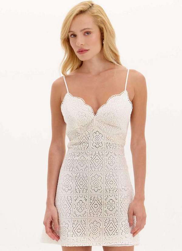Lança Perfume - Vestido Curto Renda Alças A1847 2
