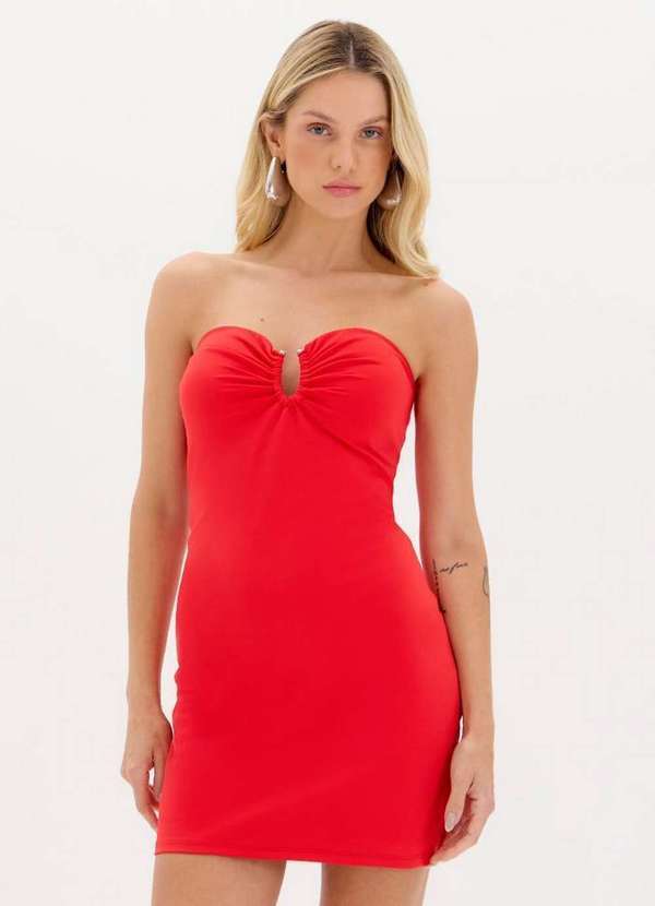 Lança Perfume - Vestido Curto sem Alças com Metal A2062 2