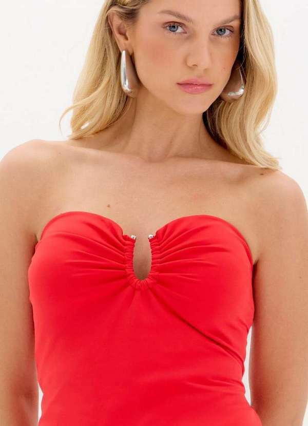 Lança Perfume - Vestido Curto sem Alças com Metal A2062 3