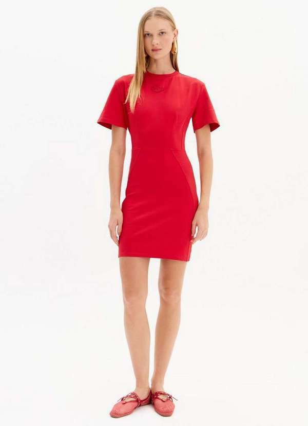 Lança Perfume Easy - Vestido de Manga Curta com Gola Redonda A2720