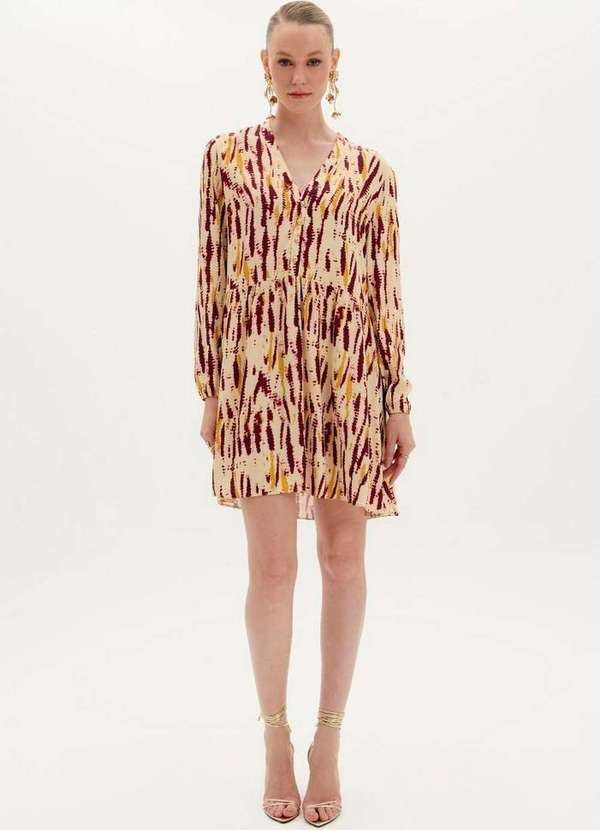 Lança Perfume - Vestido Estampado Decote V A1190 1