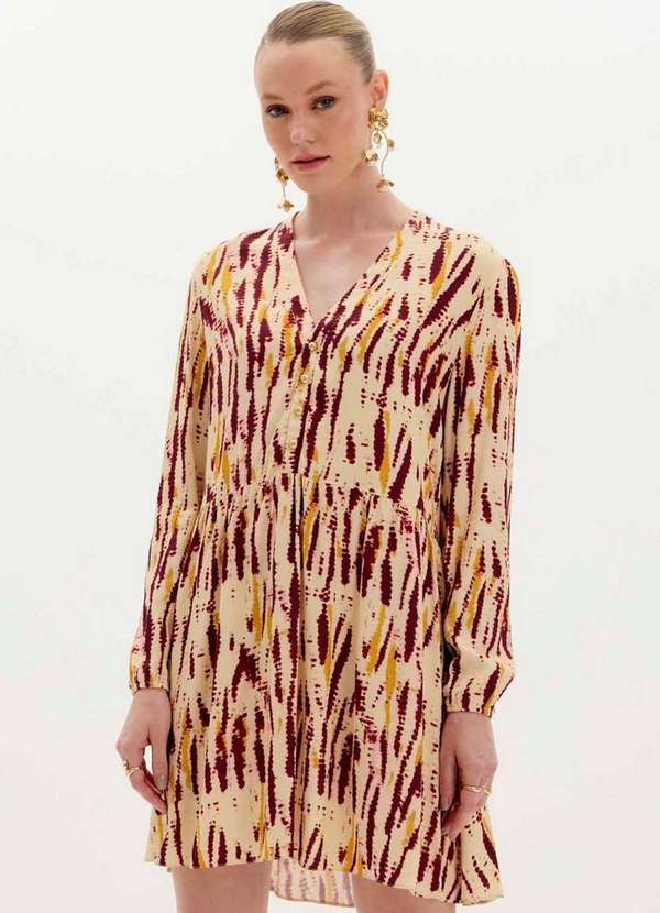 Lança Perfume - Vestido Estampado Decote V A1190 5