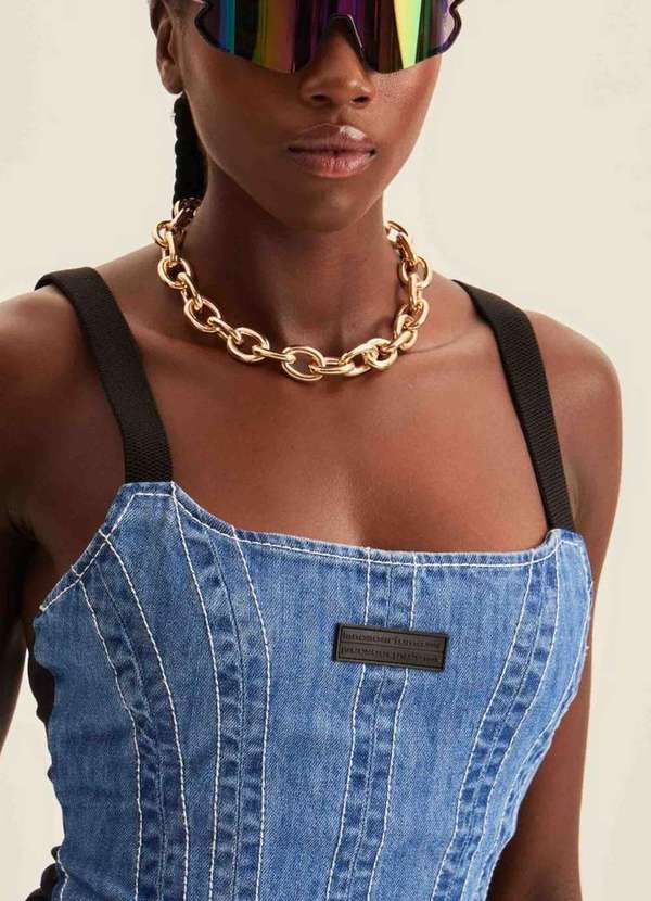 Lança Perfume Easy - Vestido Jeans Corset Curto 04978 2