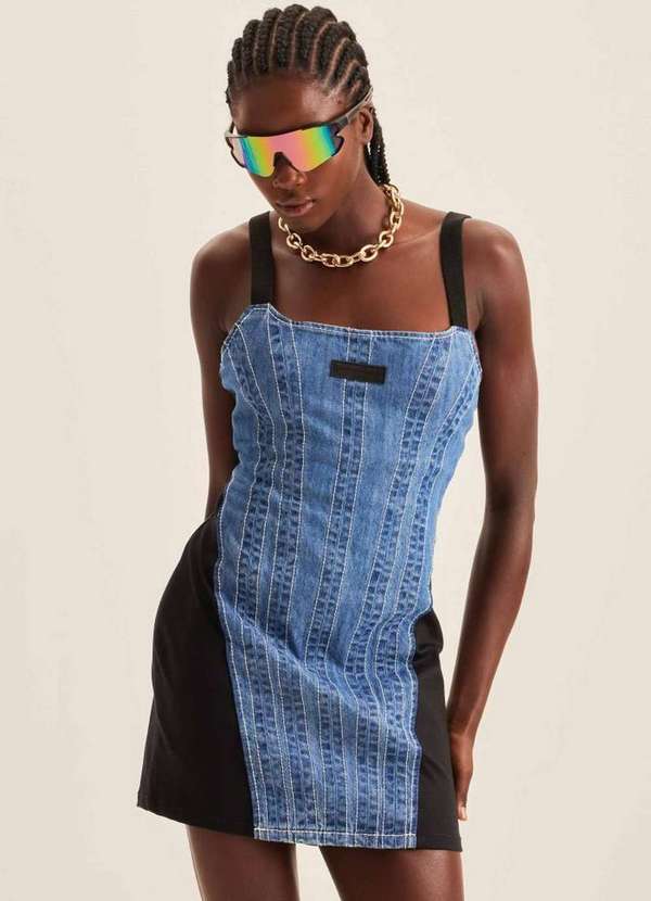 Lança Perfume Easy - Vestido Jeans Corset Curto 04978 3