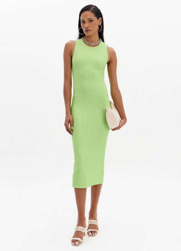 Lança Perfume Easy - Vestido Justo Super Midi sem Mangas A2426