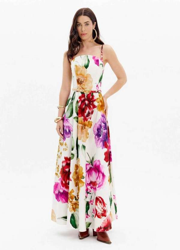 Lança Perfume - Vestido Lady Like Estampado Super Midi A2558