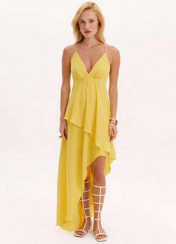 Lança Perfume - Vestido Longo Assimétrico A1707