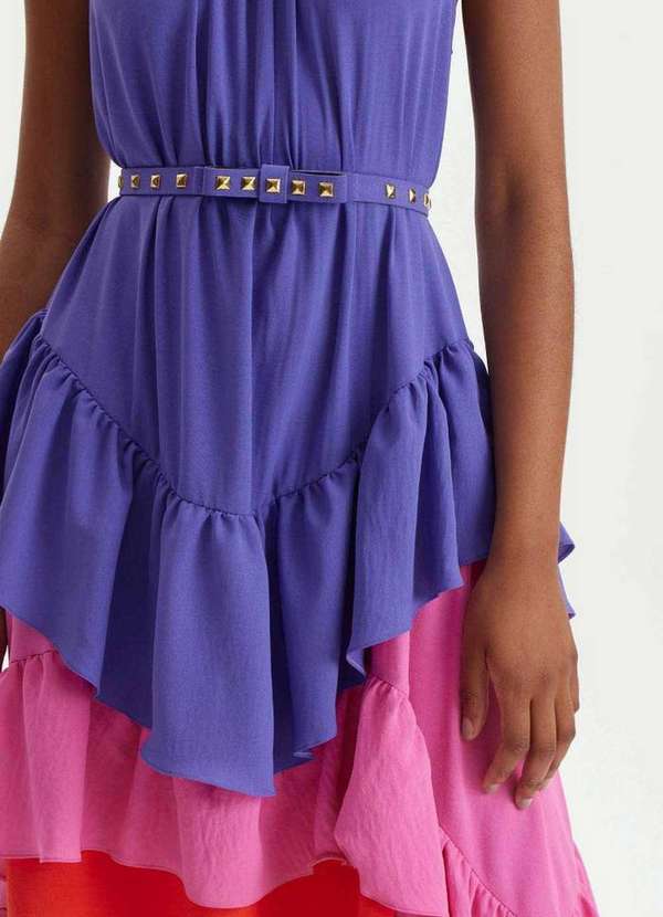 Lança Perfume - Vestido Longo com Babados 01048 6