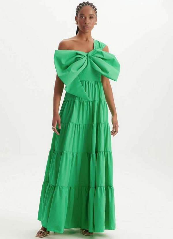 Lança Perfume - Vestido Longo com Laço 00483