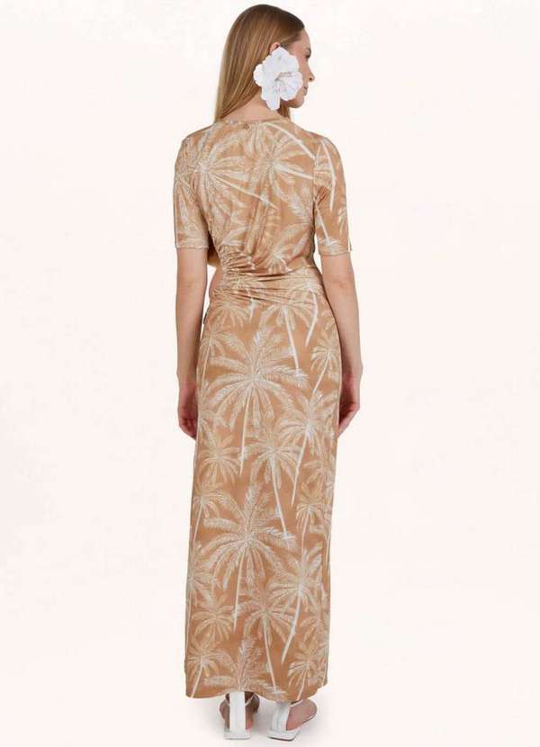 Lança Perfume - Vestido Longo Estampado com Recortes e Amarração Lateral A2023 3