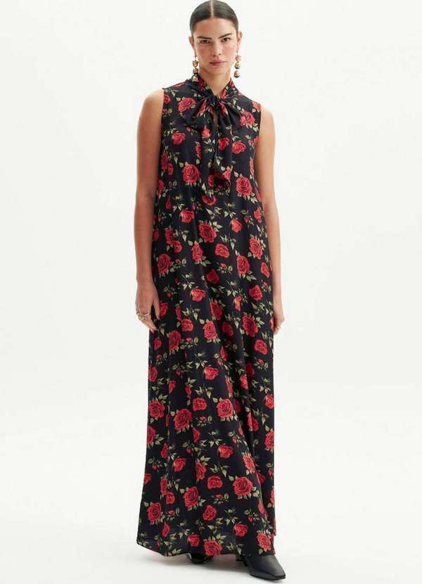 Lança Perfume - Vestido Longo Estampado A1170