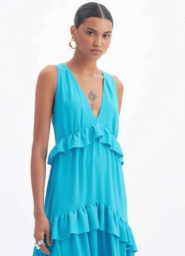 Lança Perfume - Vestido Longo Fluido A0039