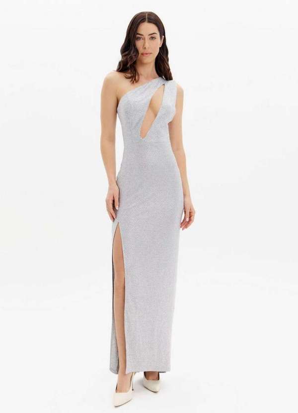 Lança Perfume - Vestido Longo Ombro Único Shine A2256