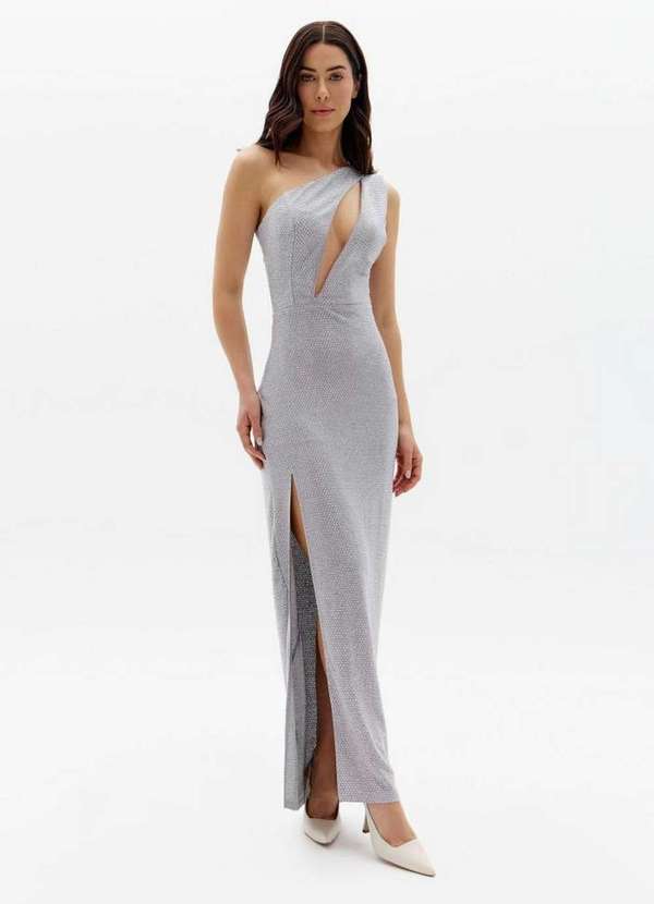 Lança Perfume - Vestido Longo Ombro Único Shine A2256 3