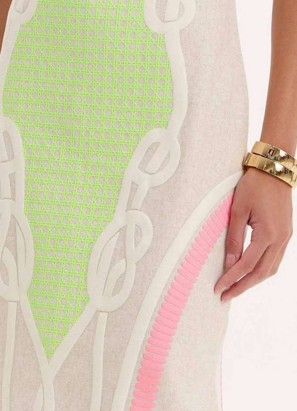 Lança Perfume - Vestido Midi Linho com Estampa Local A1664 2