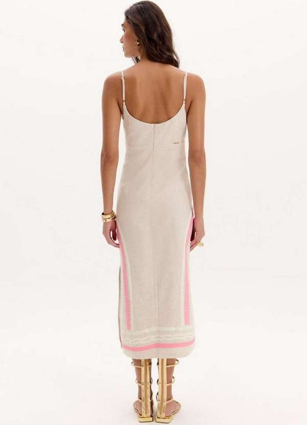 Lança Perfume - Vestido Midi Linho com Estampa Local A1664 3