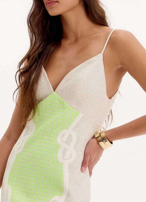 Lança Perfume - Vestido Midi Linho com Estampa Local A1664 5