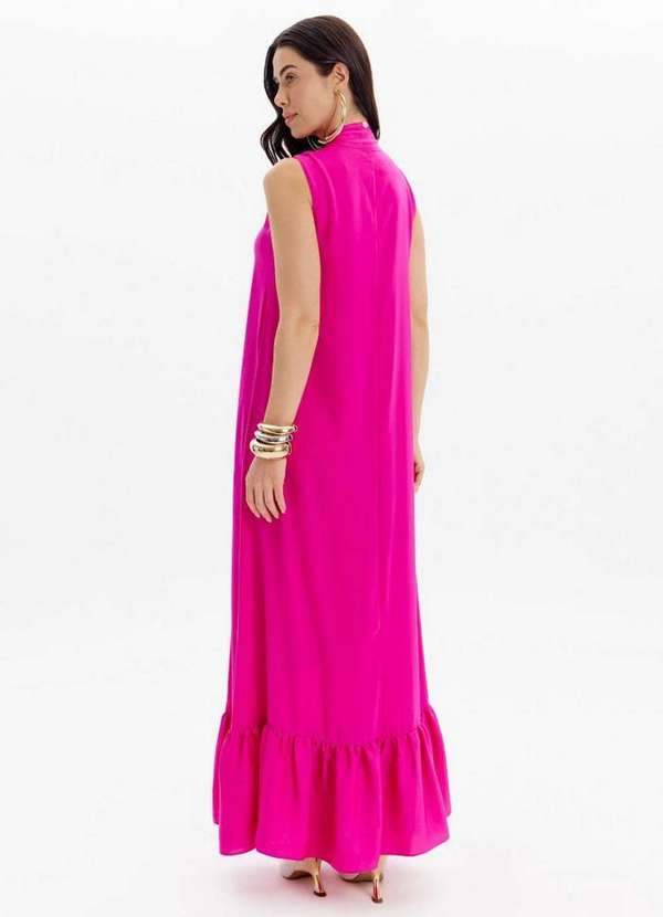 Lança Perfume - Vestido Super Midi com Amarração e Babado na Barra A1327 2