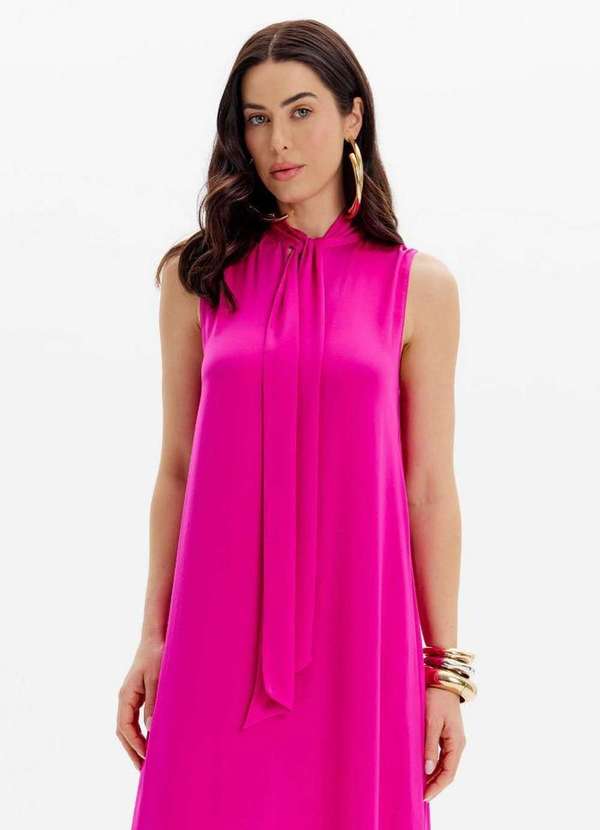 Lança Perfume - Vestido Super Midi com Amarração e Babado na Barra A1327 3