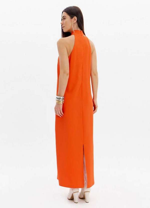 Lança Perfume - Vestido Super Midi com Recorte e Enfeite Frontal A2475 3