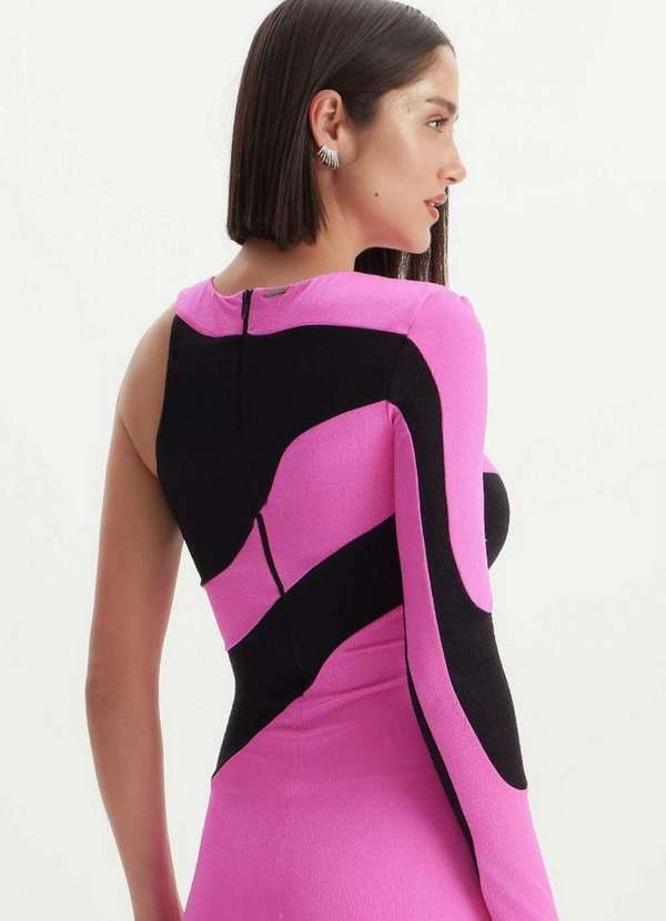 Lança Perfume - Vestido Super Midi com Recortes 00636 5