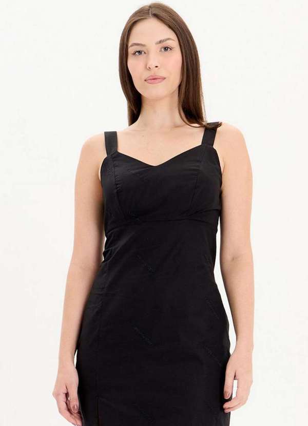 Lança Perfume - Vestido Super Midi Decote V com Zíper A0784 2