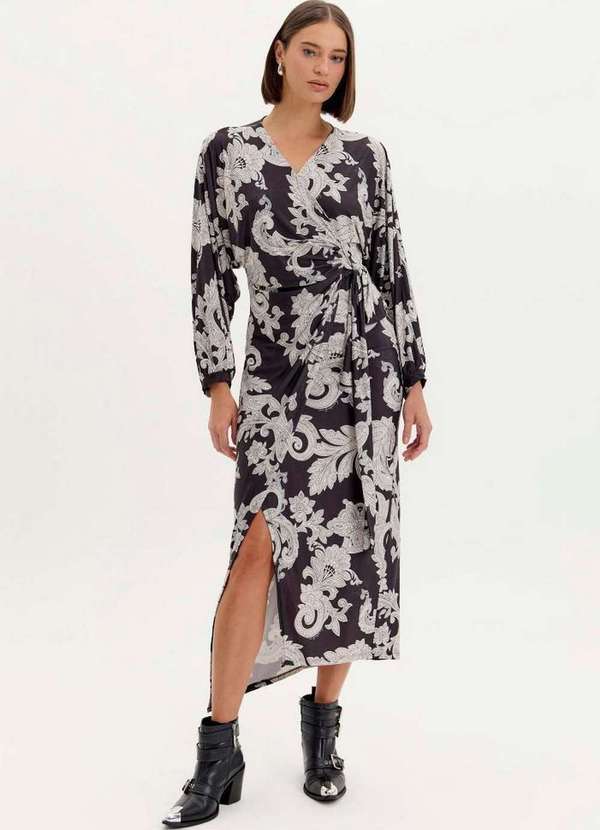 Lança Perfume - Vestido Super Midi Estampado A1328