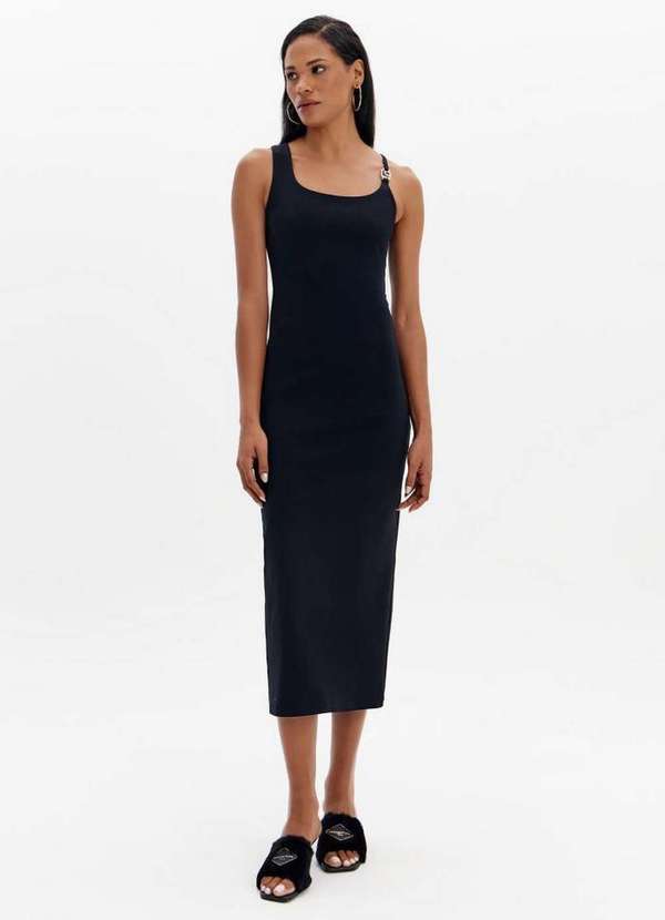 Lança Perfume Easy - Vestido Super Midi Justo com Enfeite na Alça A0003