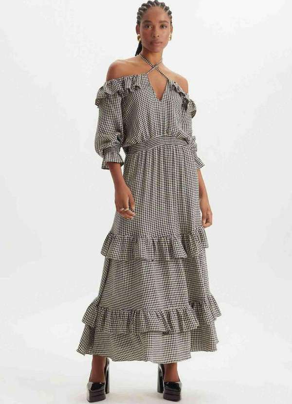 Lança Perfume - Vestido Super Midi Ombro a Ombro 01028