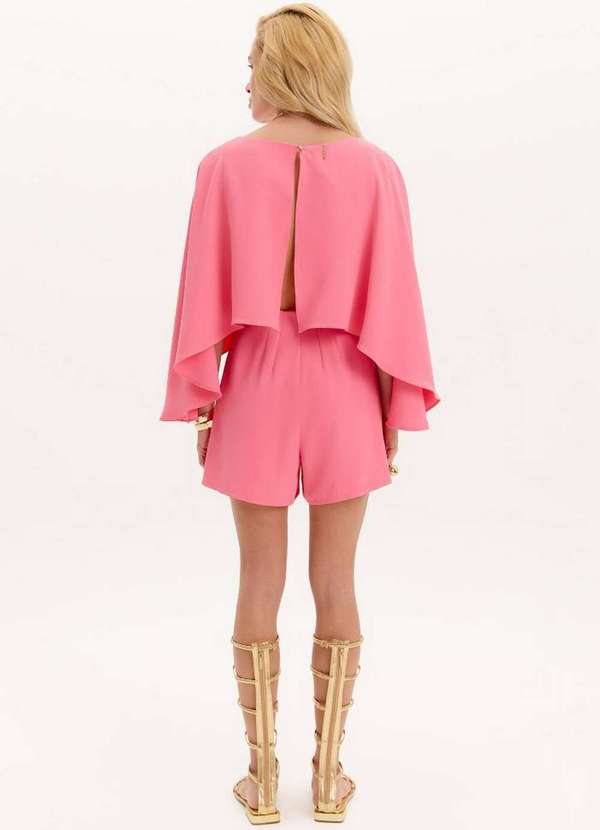 Lança Perfume - Macacão Curto com Sobreposição A1658 3