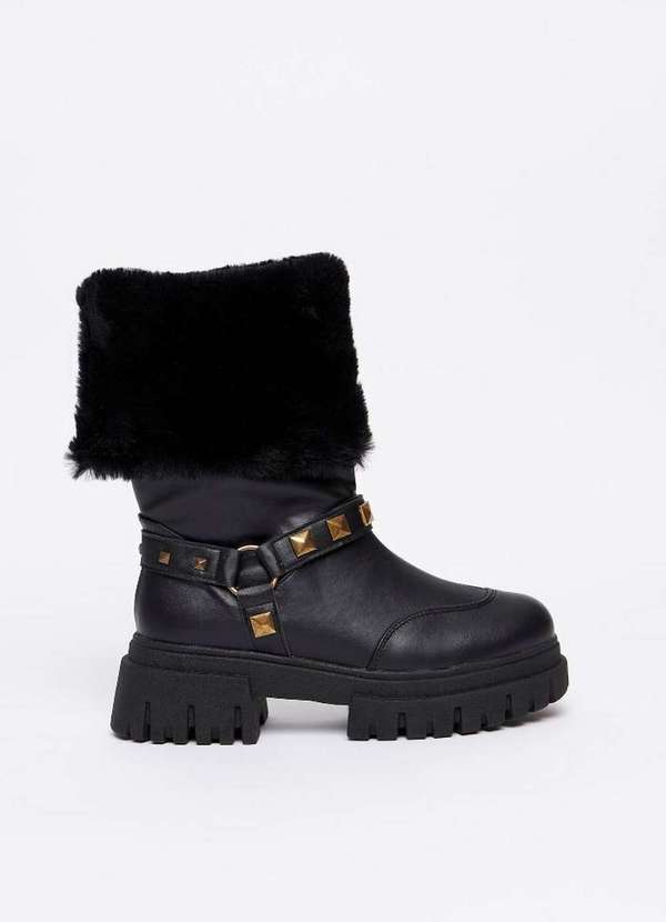My Favorite - Bota Cano Baixo com Pelo A0003