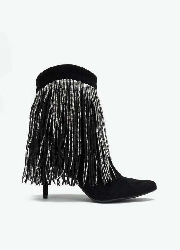 My Favorite - Bota Cano Curto Salto Fino Franjas A0003