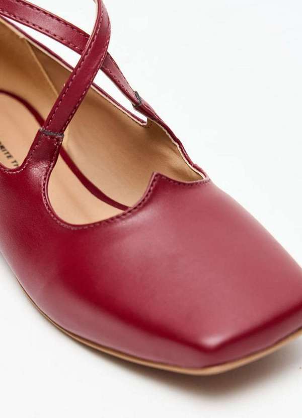 My Favorite - Sapatilha Bico Quadrado com Cabedal Formato Coração A2471 3