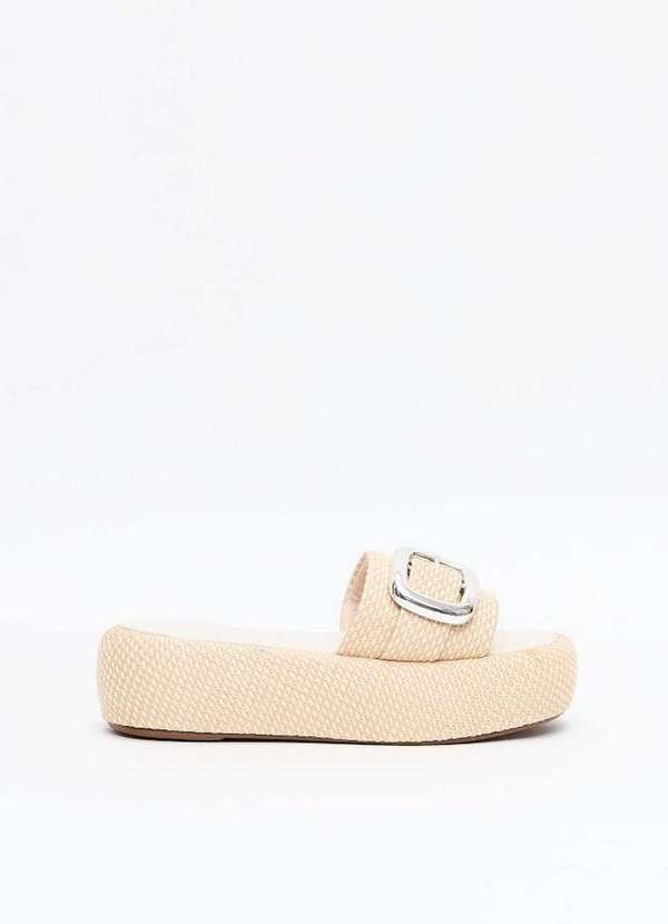 My Favorite - Tamanco Flatform Ráfia Fivela A1576