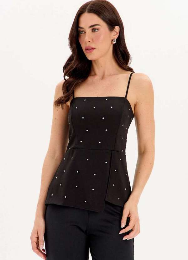 My Favorite - Blusa Alongada de Alças Brilho A0003