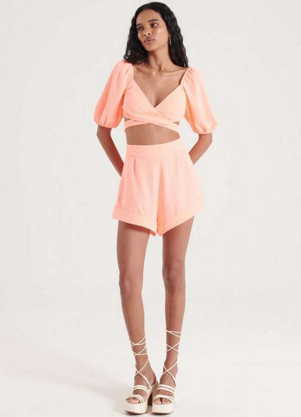 My Favorite - Blusa Cropped com Cut Off 09813