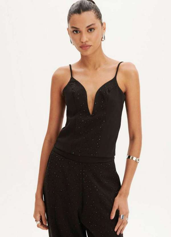 My Favorite - Blusa Curta com Brilhos A0003