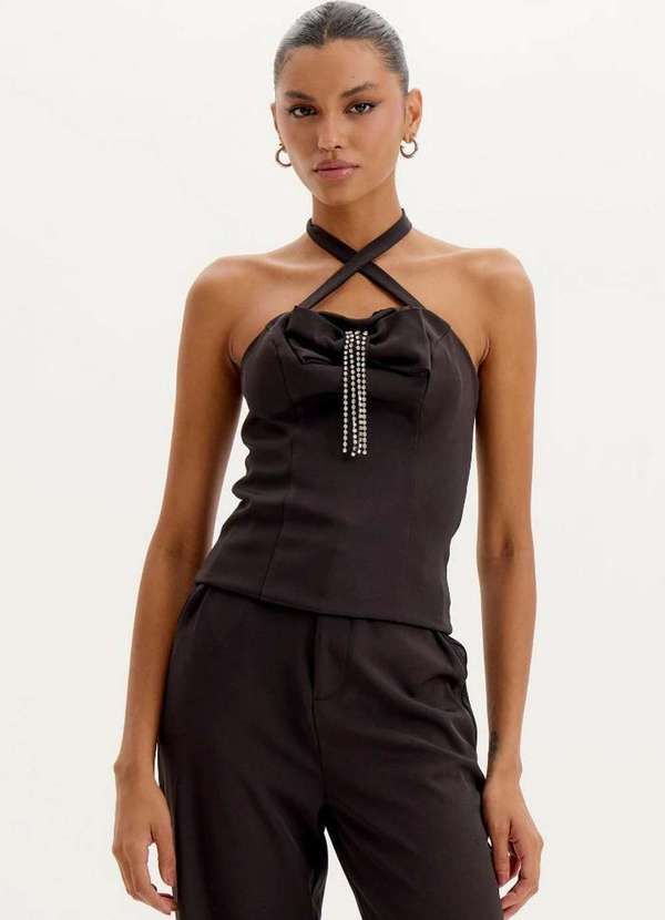 My Favorite - Blusa Curta com Laço A0003 1