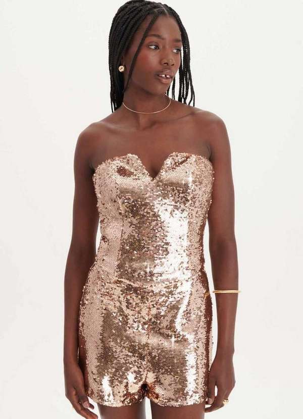 My Favorite - Blusa Curta Tomara que Caia Paetê A0835