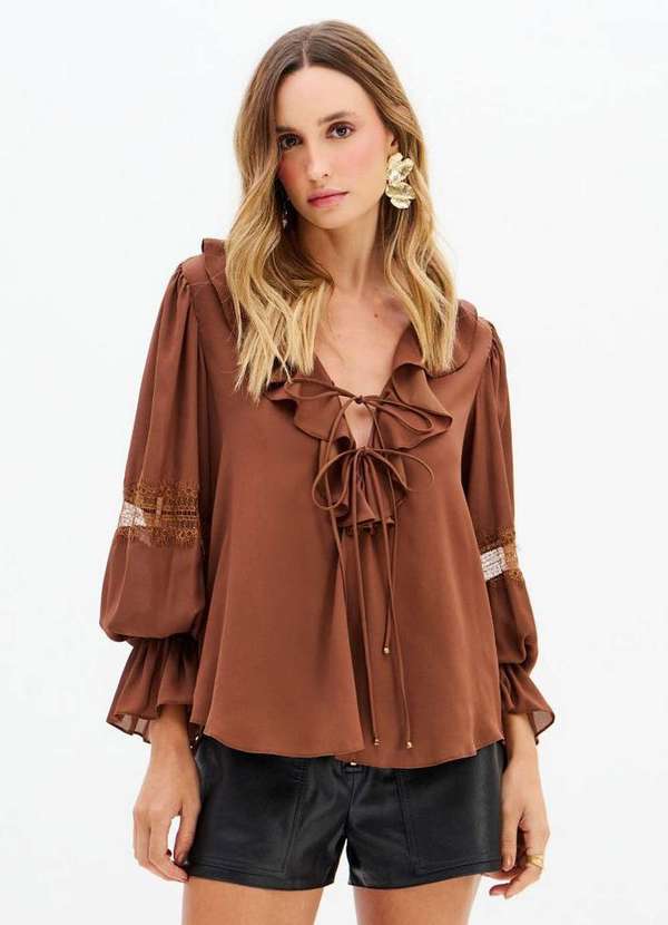 My Favorite - Blusa Manga Longa com Babado A3935