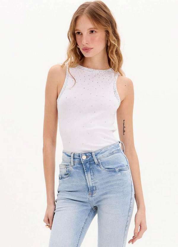 My Favorite - Blusa Regata com Brilhos A0002