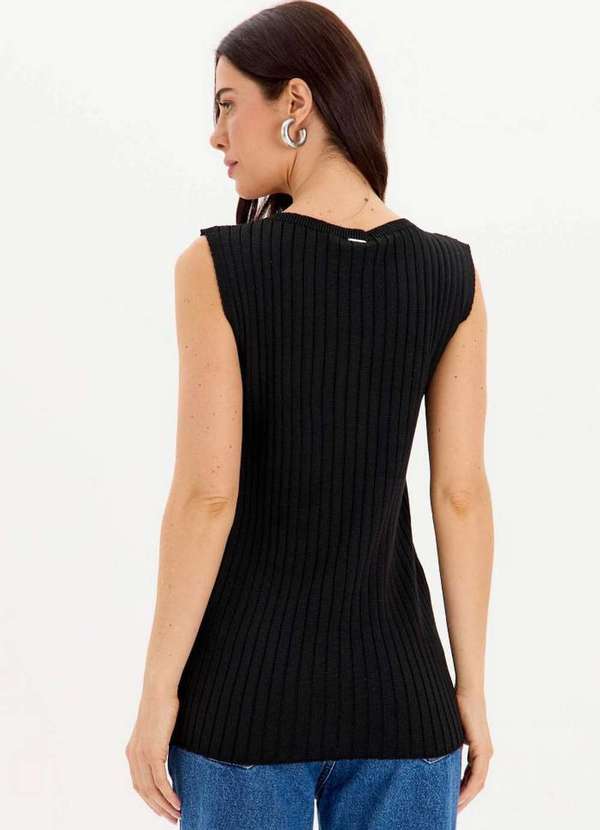My Favorite - Blusa Tricot Alongada sem Mangas A0003 3